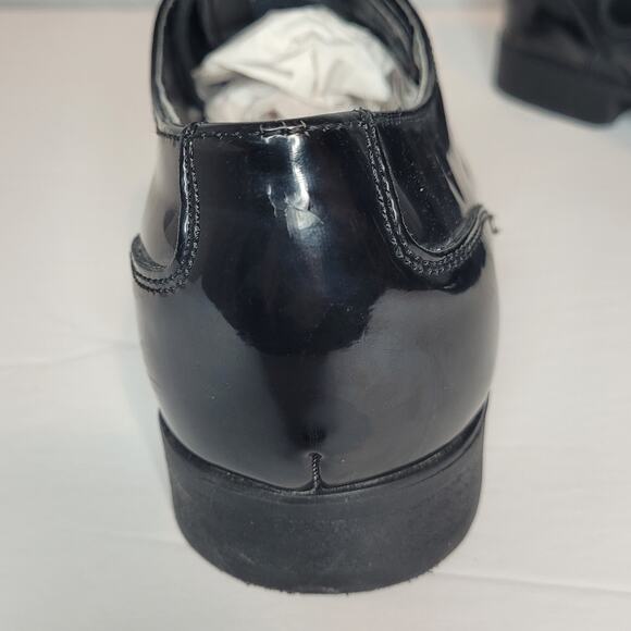 Calvin Klein Brodie Black Patent Mens Size 8.5 Oxfords Lace Leather Dress Shoes - Picture 15 of 16